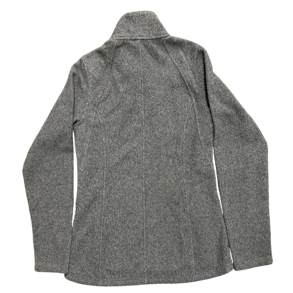 Athleta Stroll Fleece Full Zip Jacket Gray Herringbone Textured Women's XS - Picture 5 of 13